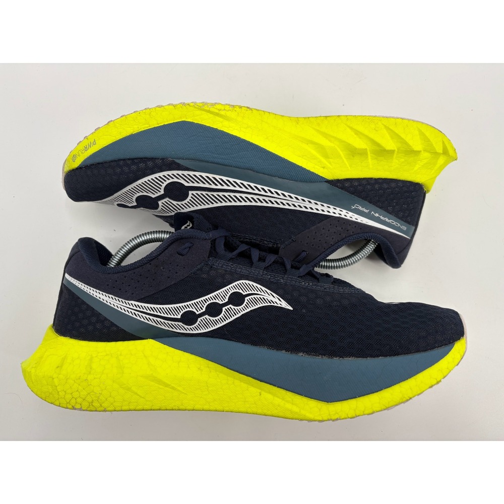 Saucony Endorphin Pro 4 Men's Size 11 Running Shoe 'Navy/Citron' S20939-222 - Picture 6 of 9